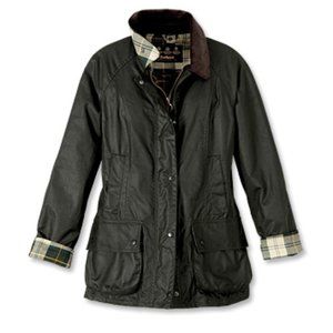 Barbour Beadnell Jacket - Sage - Tartan Lining